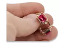 Des boucles d'oreilles Rubis Or rose 14 carats vintage d'origine Vintage vec020r